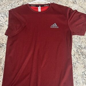 adidas Maroon Short-Sleeve Performance Tee